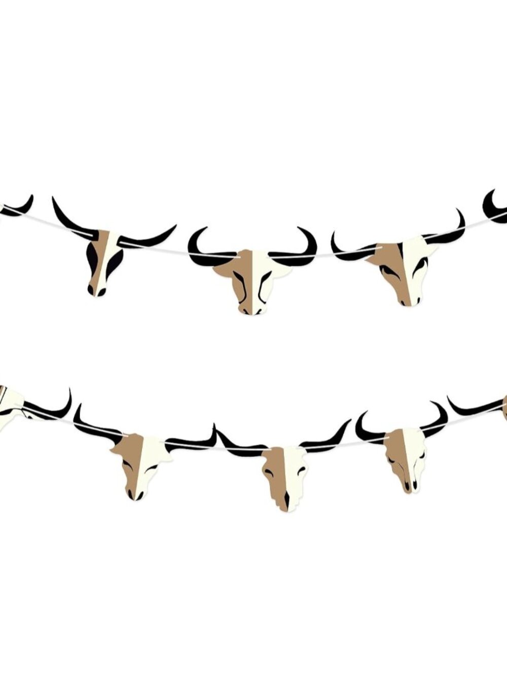 Western Cowboy Rodeo Party Banner Western Birthday Party Decorations Bull Skull